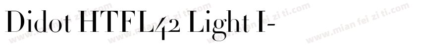 Didot HTFL42 Light I字体转换